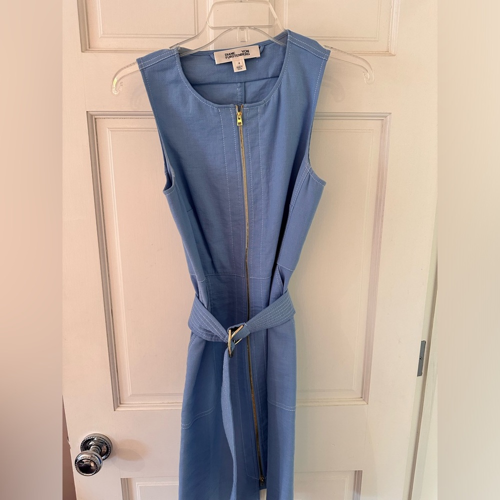 Sky blue denim dress